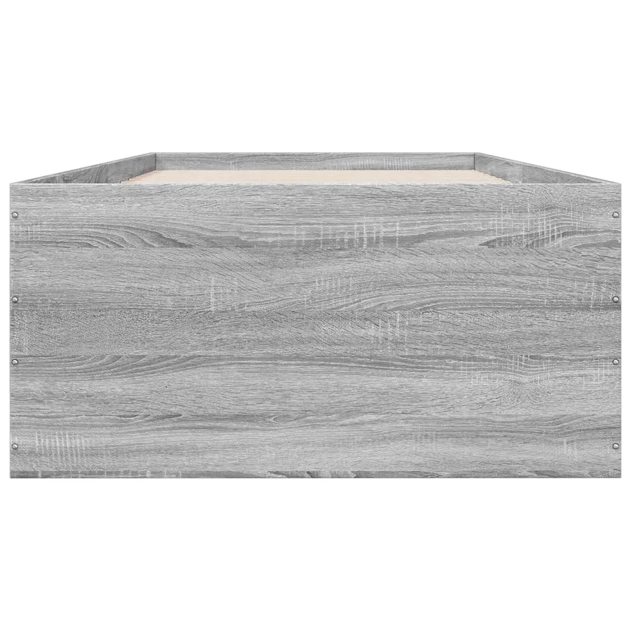 Cadre de lit au sol Sonoma gris 80 x 200 cm Bois d'ingénierie - 4