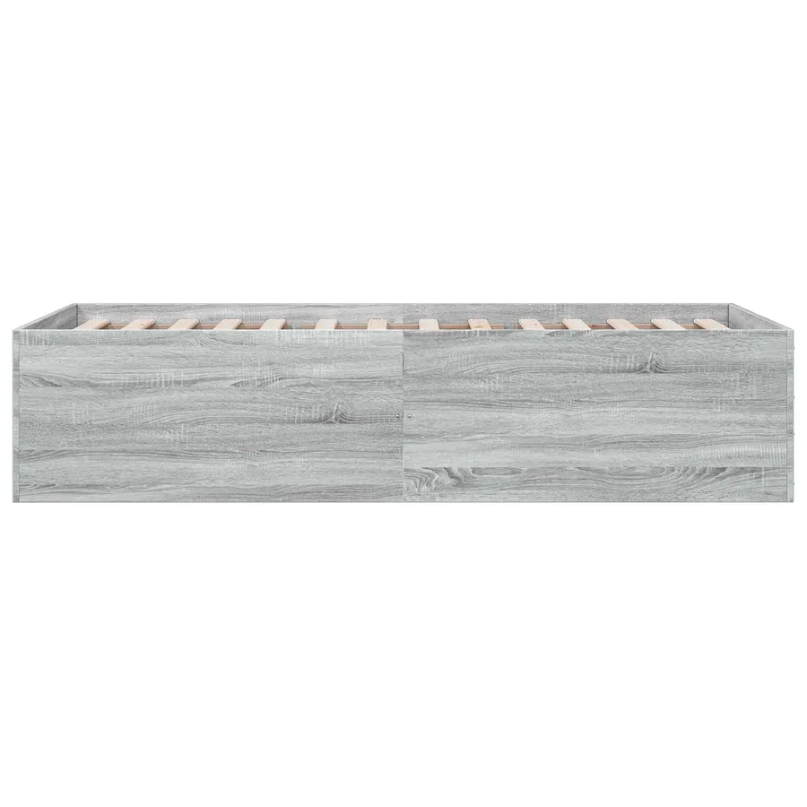 Cadre de lit au sol Sonoma gris 80 x 200 cm Bois d'ingénierie - 5