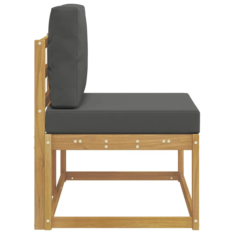 Canapé d'extérieur en bout avec coussin Blanc 91 x 63 x 73 cm - 4