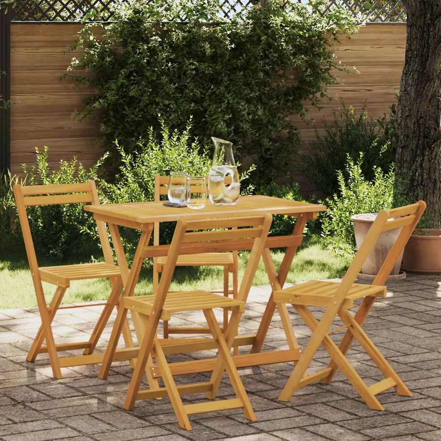 Chaises de jardin pliantes 4 pcs Naturel 40 x 53 x 80 cm
