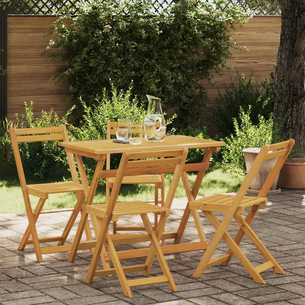 Chaises de jardin pliantes 4 pcs Naturel 40 x 53 x 80 cm