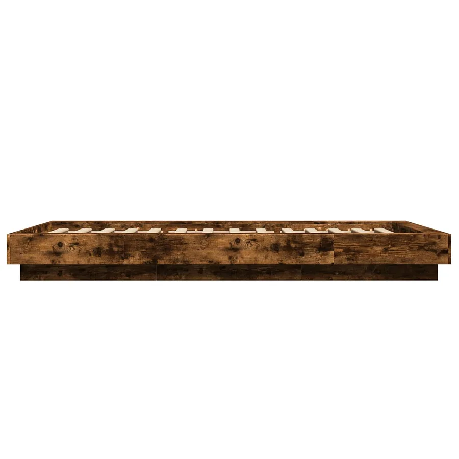 Cadre de lit au sol Chêne fumé 80 x 210 cm Bois d'ingénierie - 5