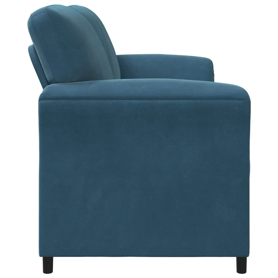 Sofa 2 places Bleu 138 x 83 x 95 cm Velours - 4