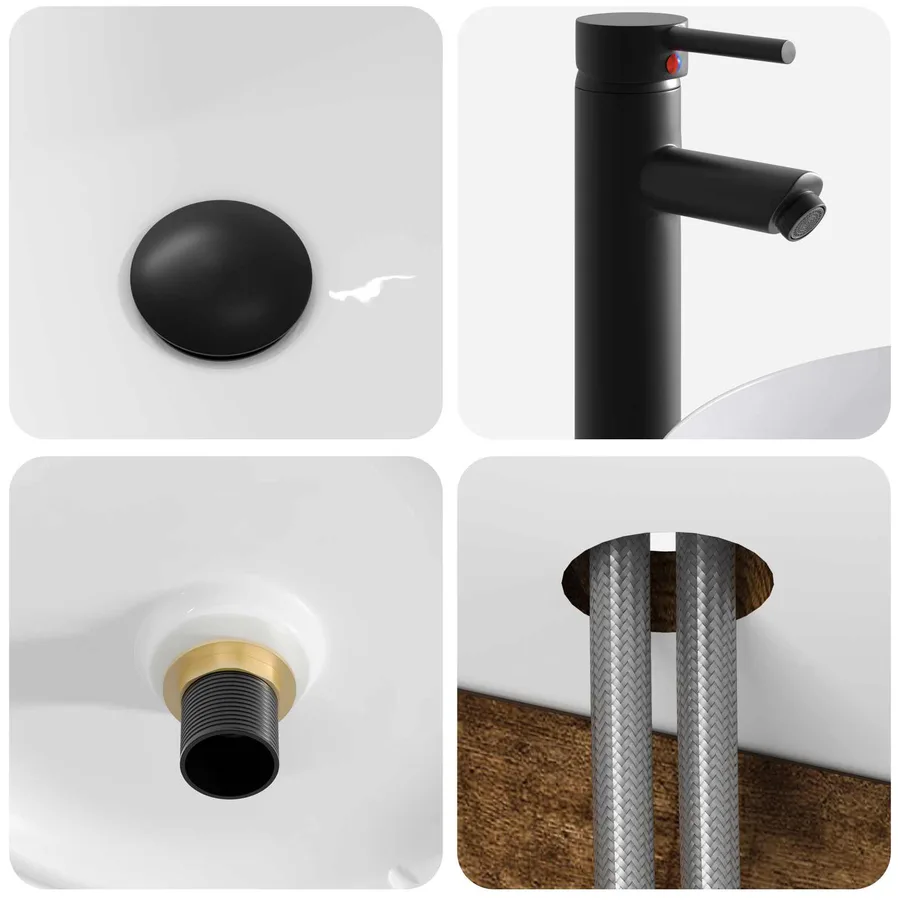 Meuble de lavabo mural Chêne fumé 49 x 44,5 x 65 cm - 6