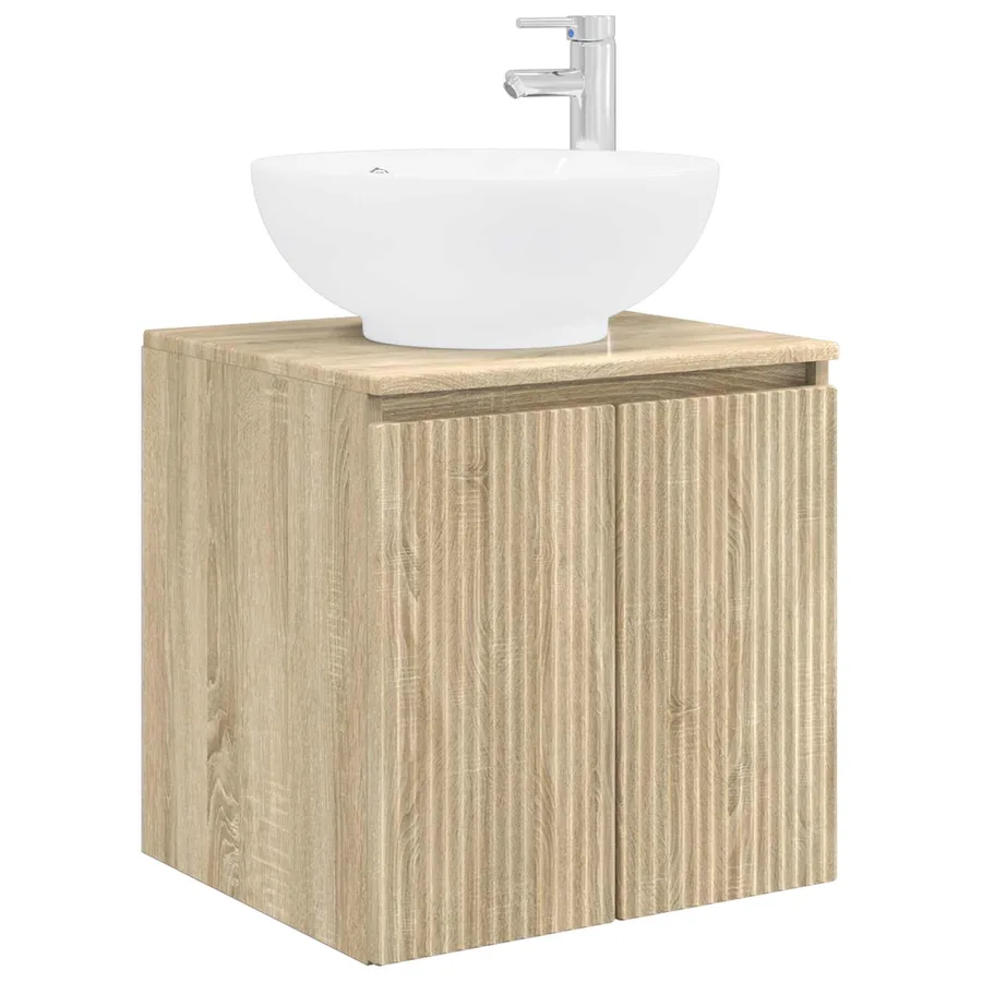 Vanité de lavabo mural Chêne Sonoma 49,5 x 44,5 x 65 cm - 2