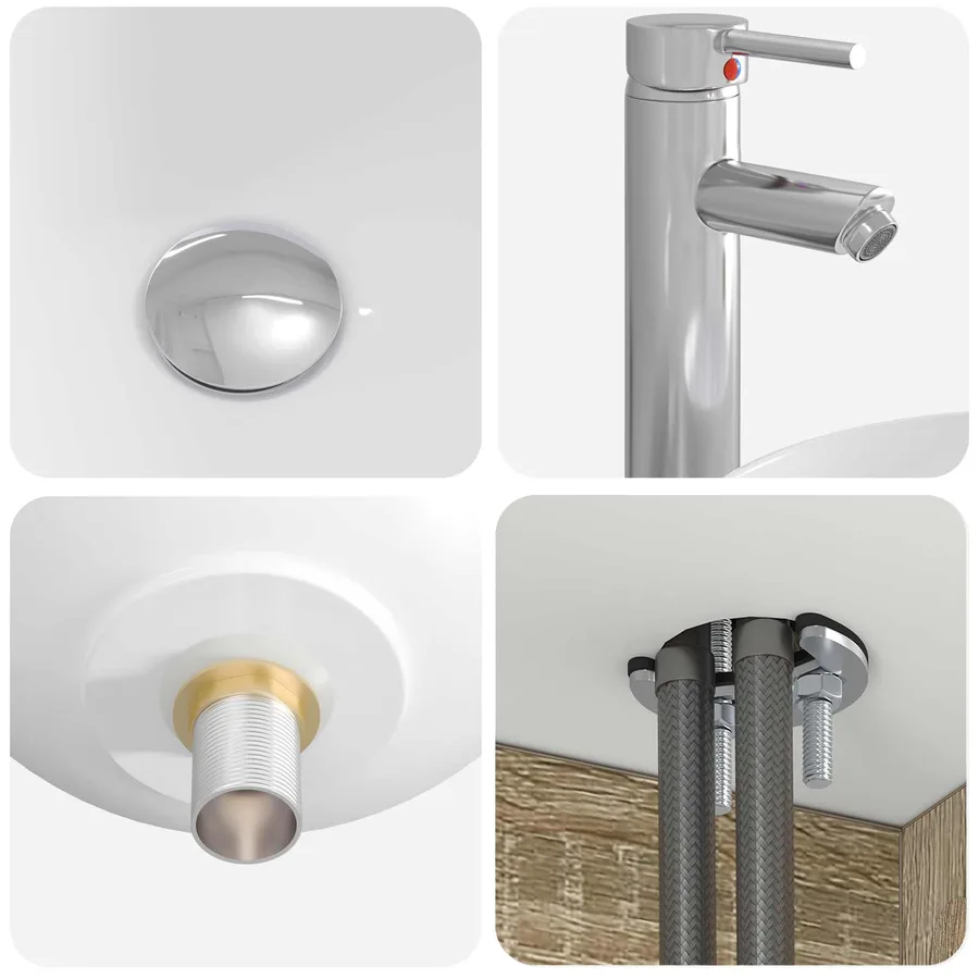 Vanité de lavabo mural Chêne Sonoma 49,5 x 44,5 x 65 cm - 7