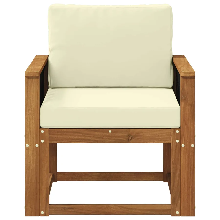 Sofa de milieu extérieur Bois d'Acacia Massif Naturel - 3