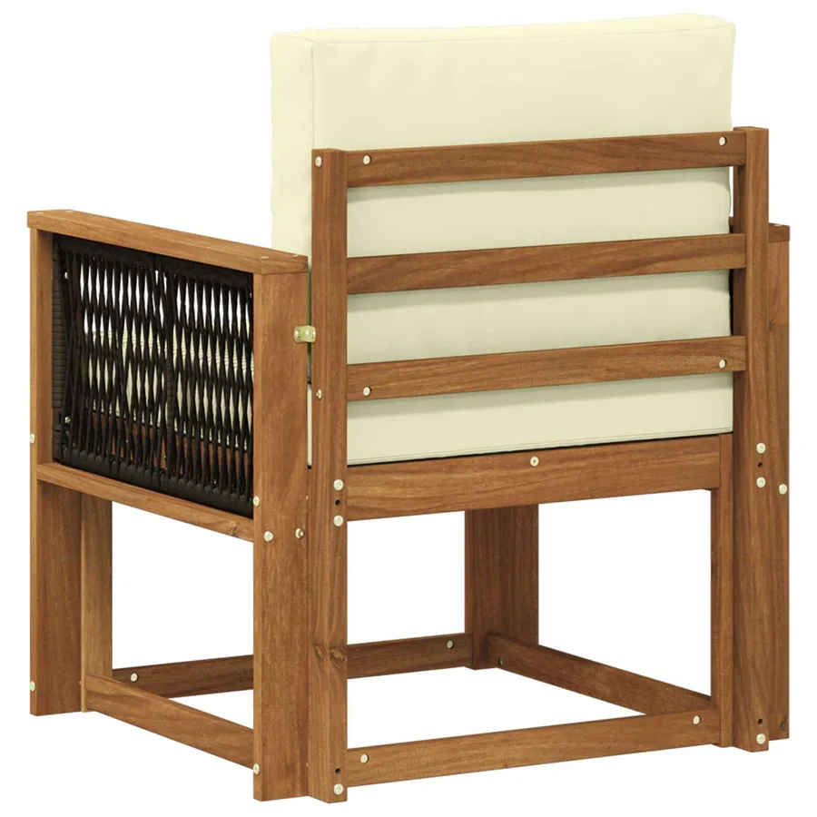 Sofa de milieu extérieur Bois d'Acacia Massif Naturel - 5