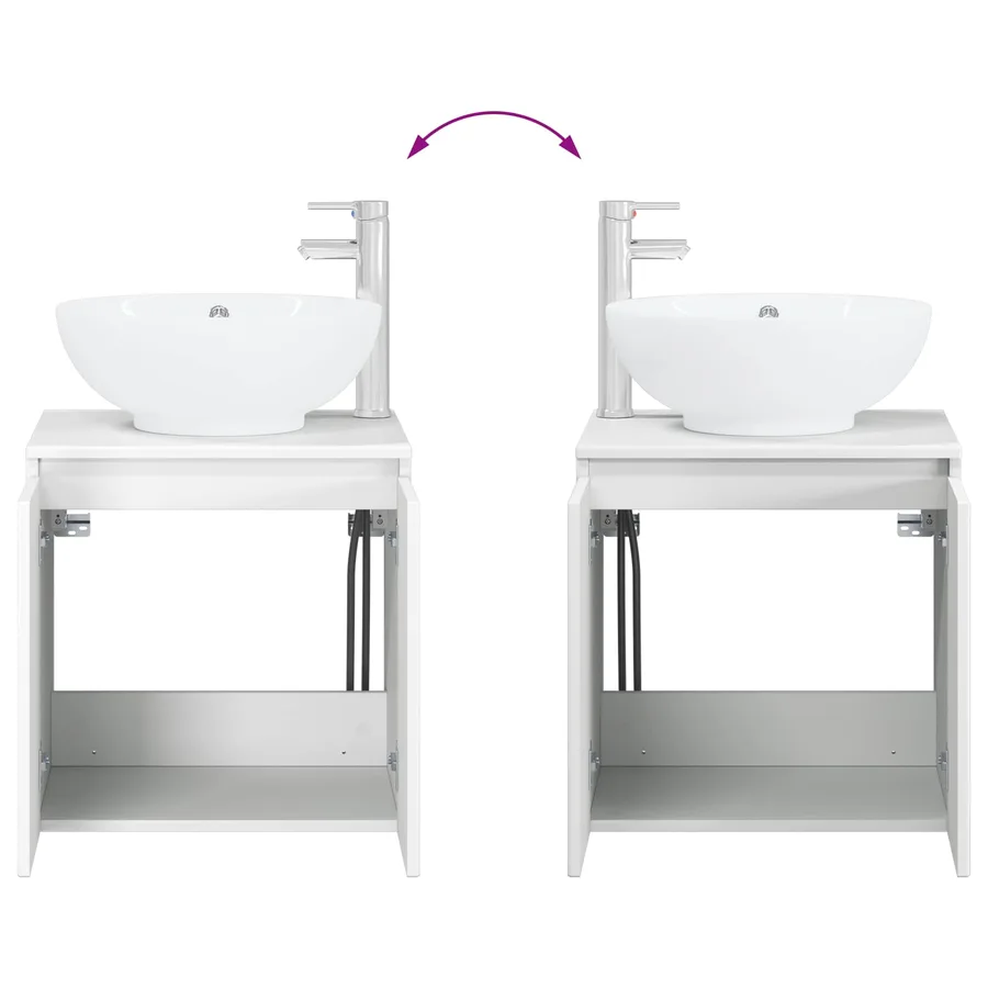 Ensemble d'armoire de salle de bain 4 pcs Blanc - 13