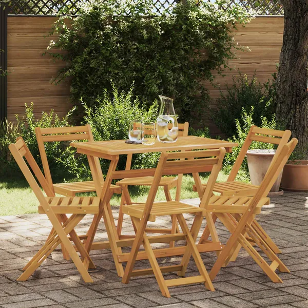 Chaises de jardin pliantes 6 pcs Naturel 40 x 53 x 80 cm