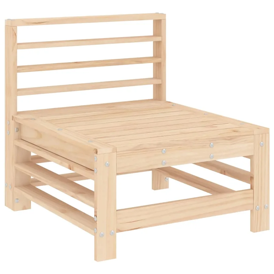 Salon de jardin 9 pcs Bois de pin massif - 4