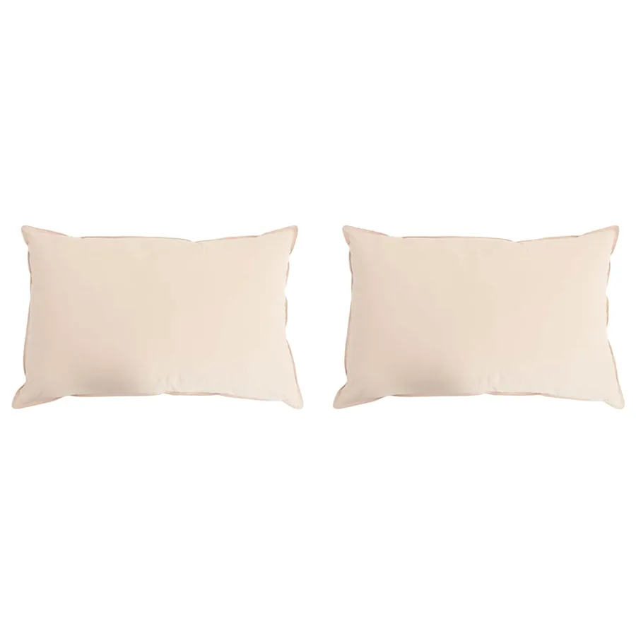 Oreiller 2 pcs Beige 40 x 60 cm Fibre de Kapok