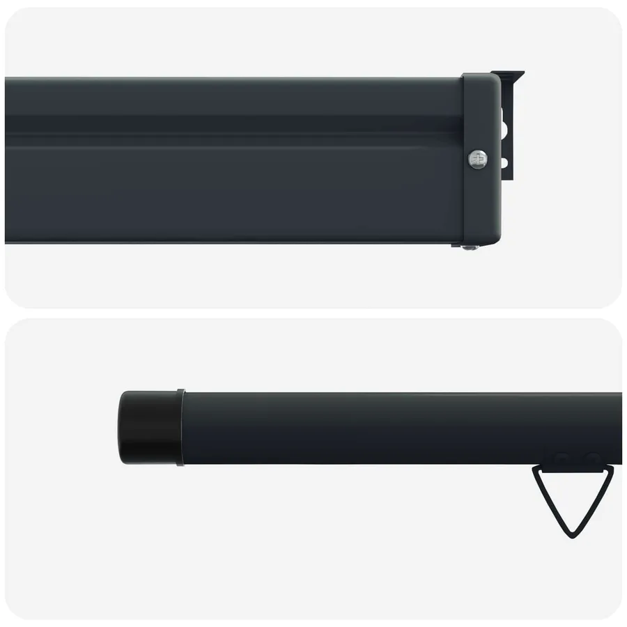 Store latéral de balcon 100 x 250 cm 100% polyester fer acier - 4