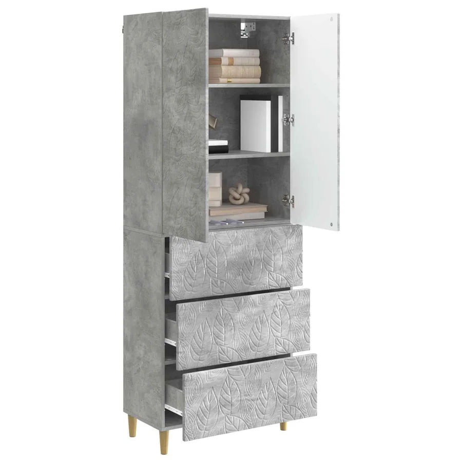 Ensemble de Meubles 2 pcs Gris béton 66 x 34,5 x 90 cm - 3