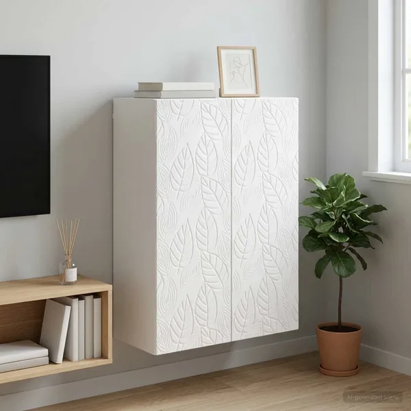 Armoire Murale Blanc brillant 66 x 34,5 x 90 cm