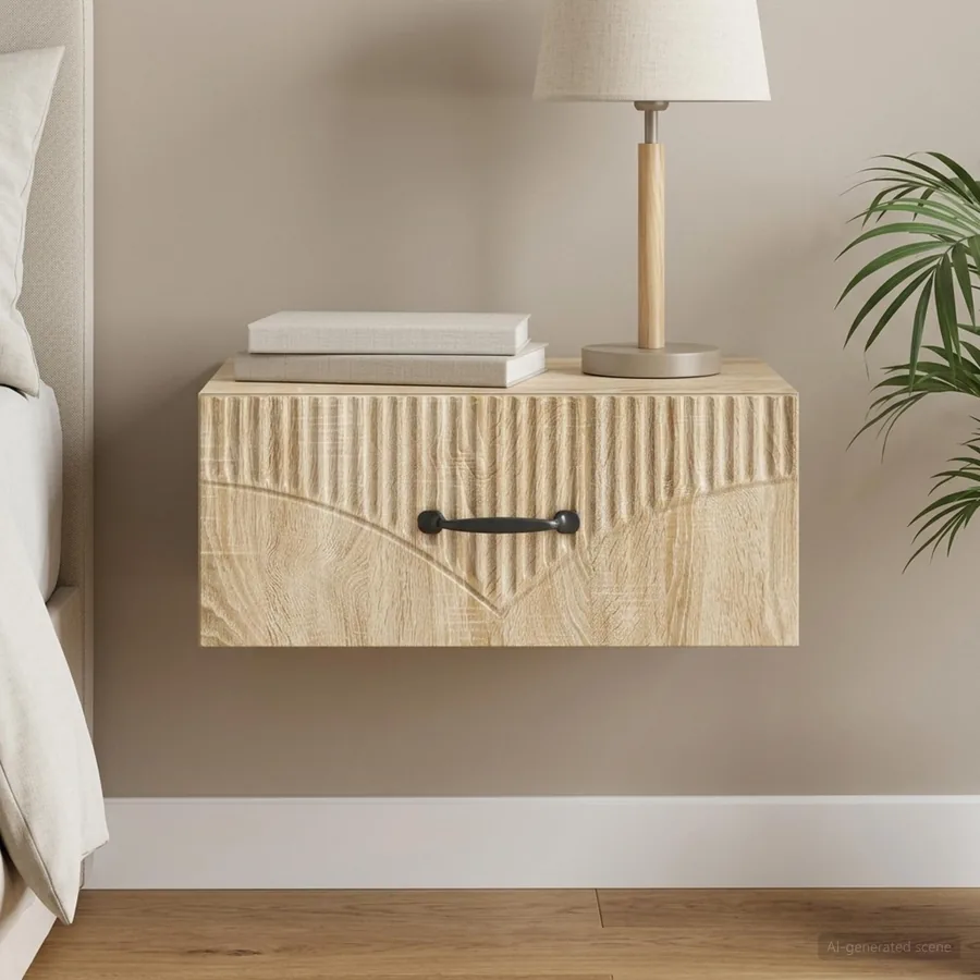 Cabinet de chevet mural Chêne Sonoma 49 x 34,5 x 20 cm