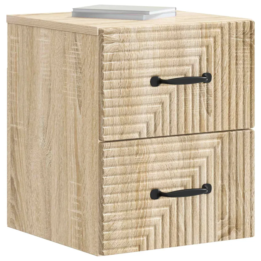 Cabinet de chevet mural 2 pcs Chêne Sonoma 34,5 x 33 x 40 cm - 3