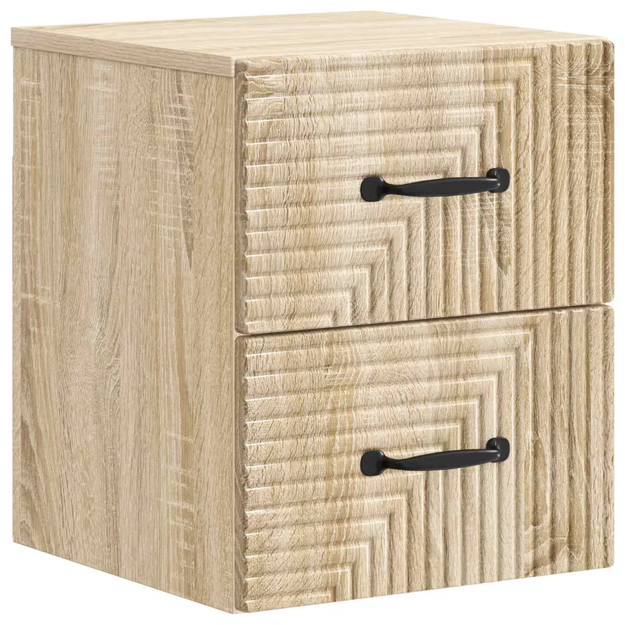 Cabinet de chevet mural 2 pcs Chêne Sonoma 34,5 x 33 x 40 cm - 5