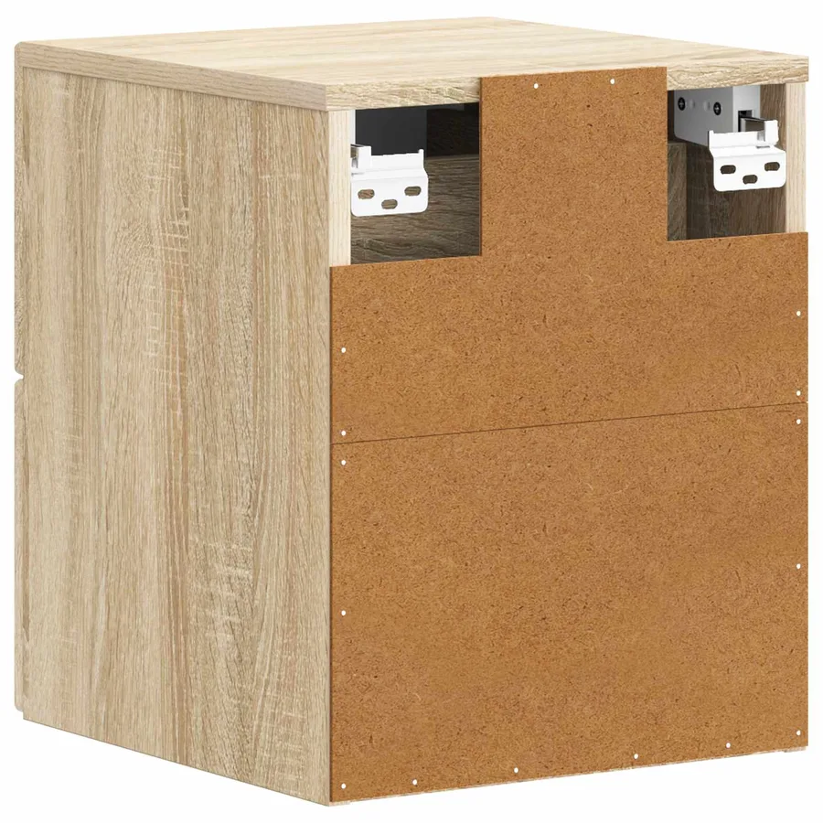 Cabinet de chevet mural 2 pcs Chêne Sonoma 34,5 x 33 x 40 cm - 9