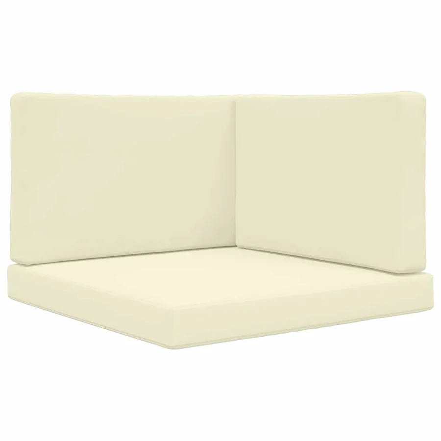 Coussin de canapé d'extérieur 3 pcs Crème Polyester - 2