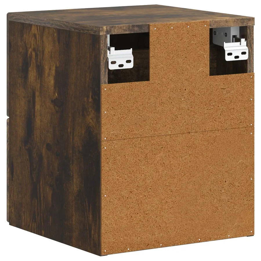 Cabinet de chevet mural 2 pcs Chêne fumé 34,5 x 33 x 40 cm - 9