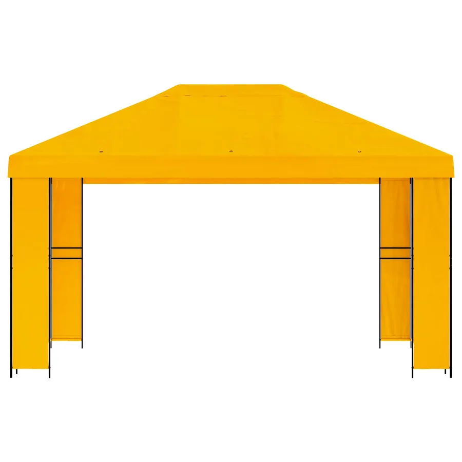 Pavillon 4 × 3 m Jaune Polyester et Acier 190 gsm - 3