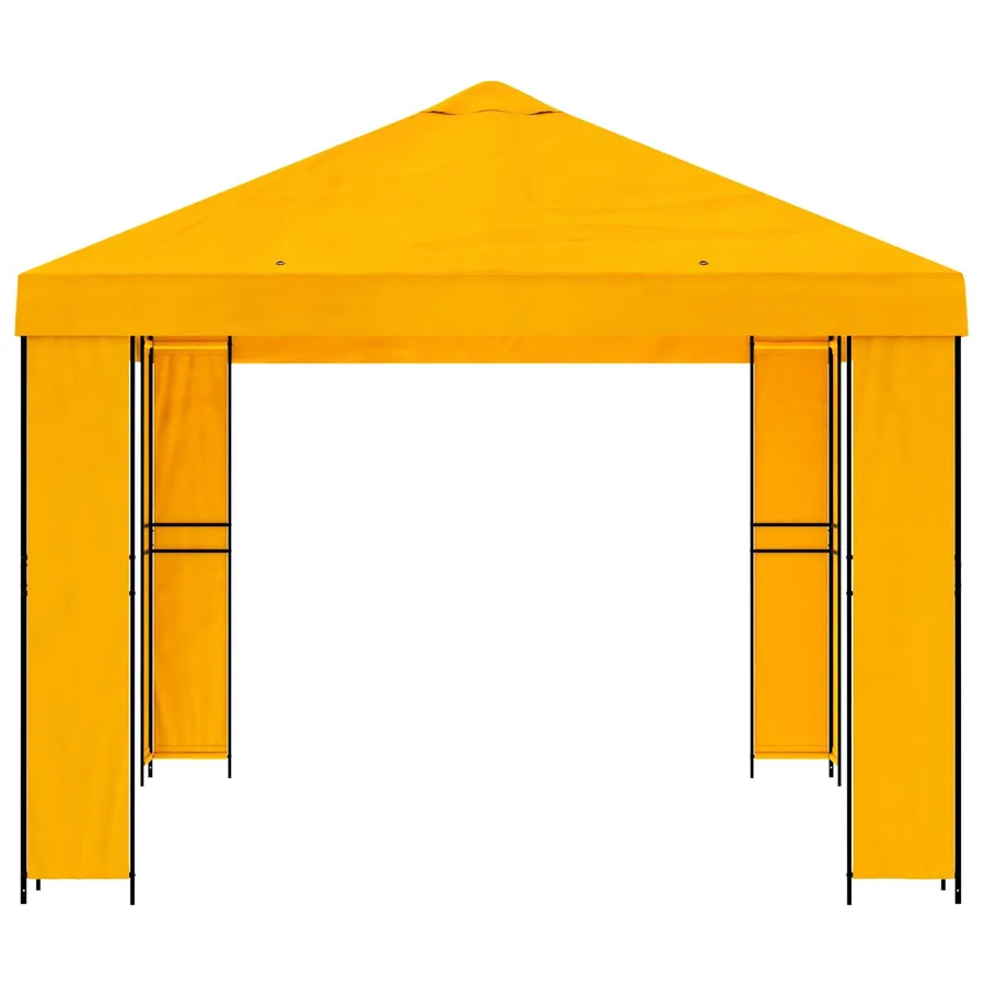 Pavillon 4 × 3 m Jaune Polyester et Acier 190 gsm - 4