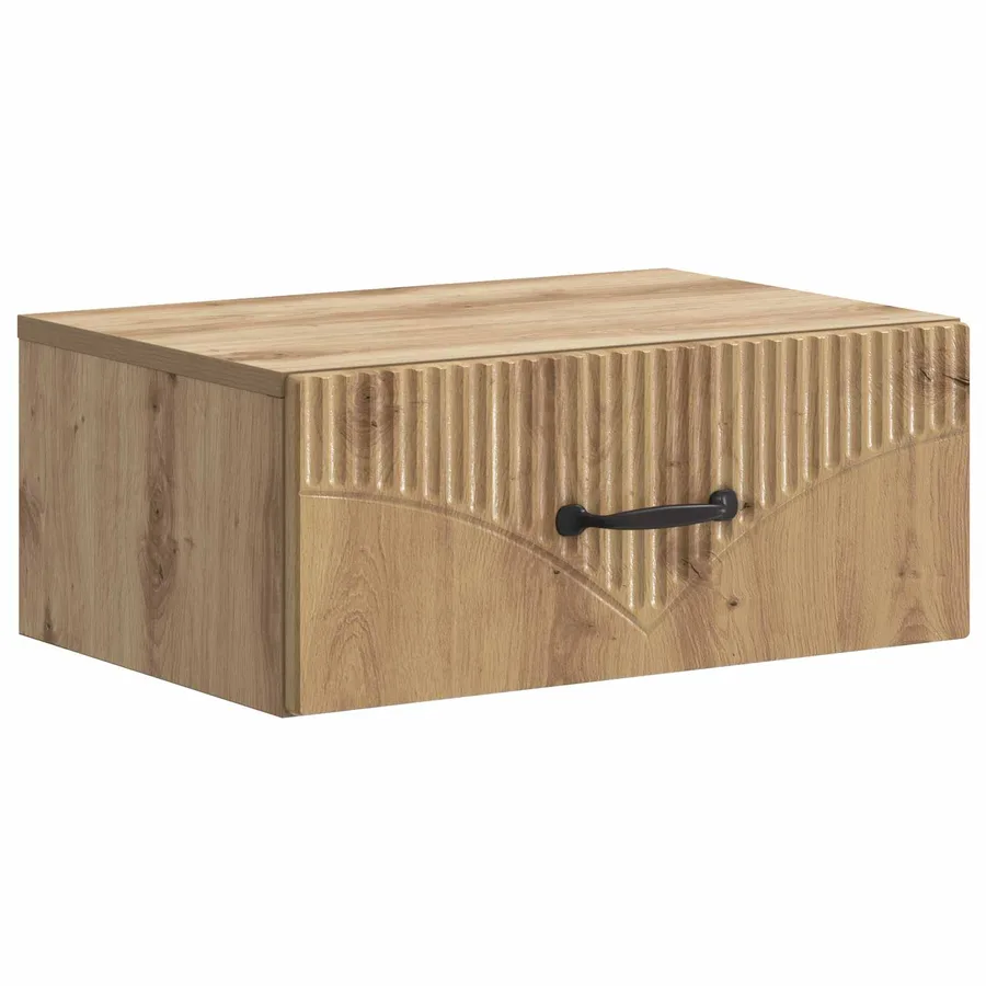 Cabinet de chevet mural Chêne artisanal 49 x 34,5 x 20 cm - 2