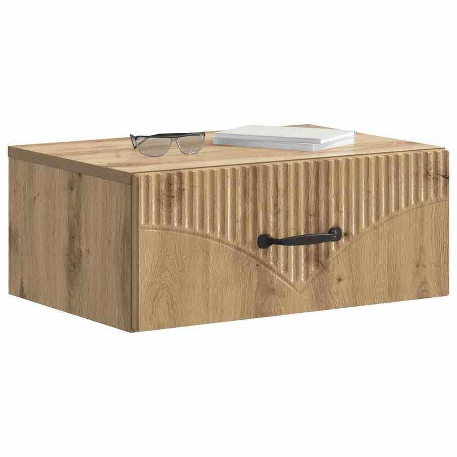 Cabinet de chevet mural Chêne artisanal 49 x 34,5 x 20 cm - 3