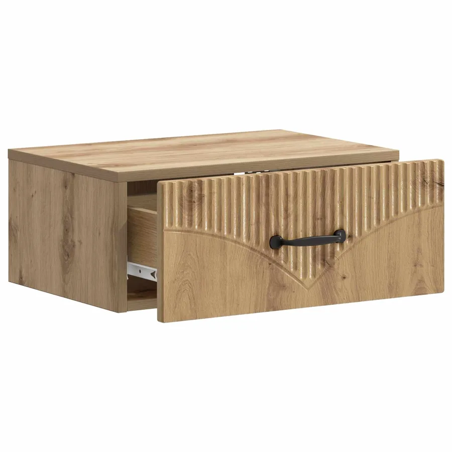 Cabinet de chevet mural Chêne artisanal 49 x 34,5 x 20 cm - 4