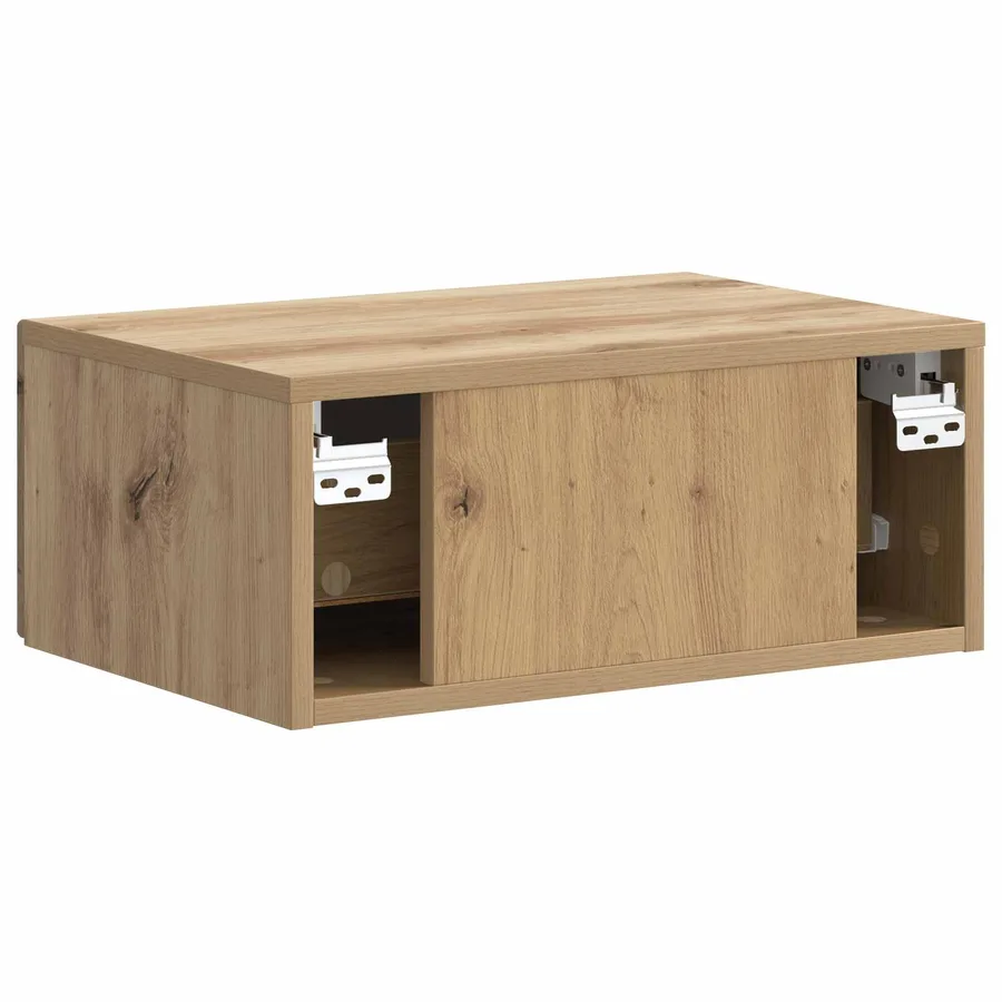 Cabinet de chevet mural Chêne artisanal 49 x 34,5 x 20 cm - 7