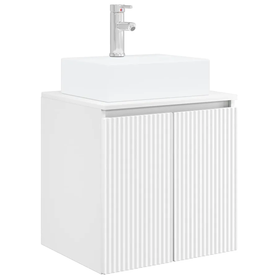 Vanité de lavabo mural Blanc 49,5 x 41 x 62,5 cm - 2