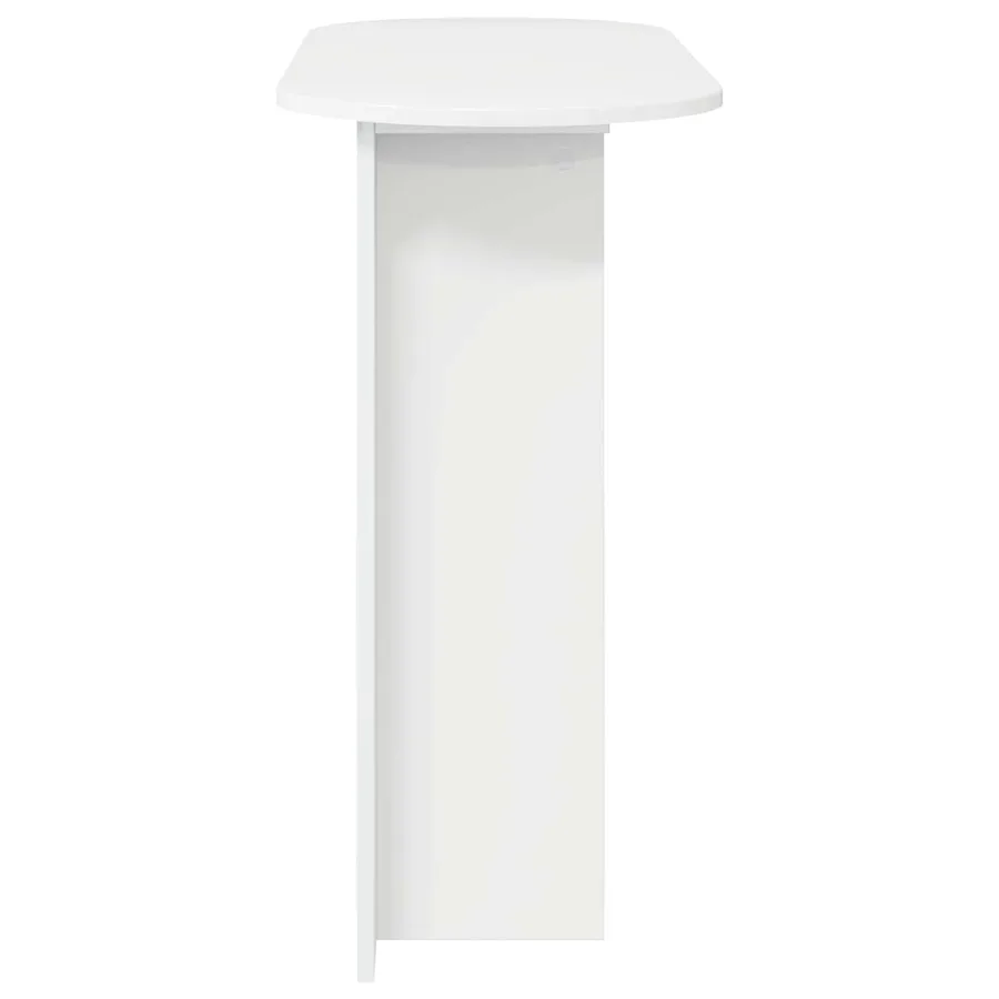 Table console avec stockage Blanc brillant 100 x 39,5 x 75 cm - 6