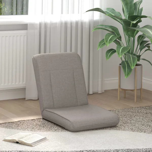 Fauteuil de sol ajustable Taupe Tissu
