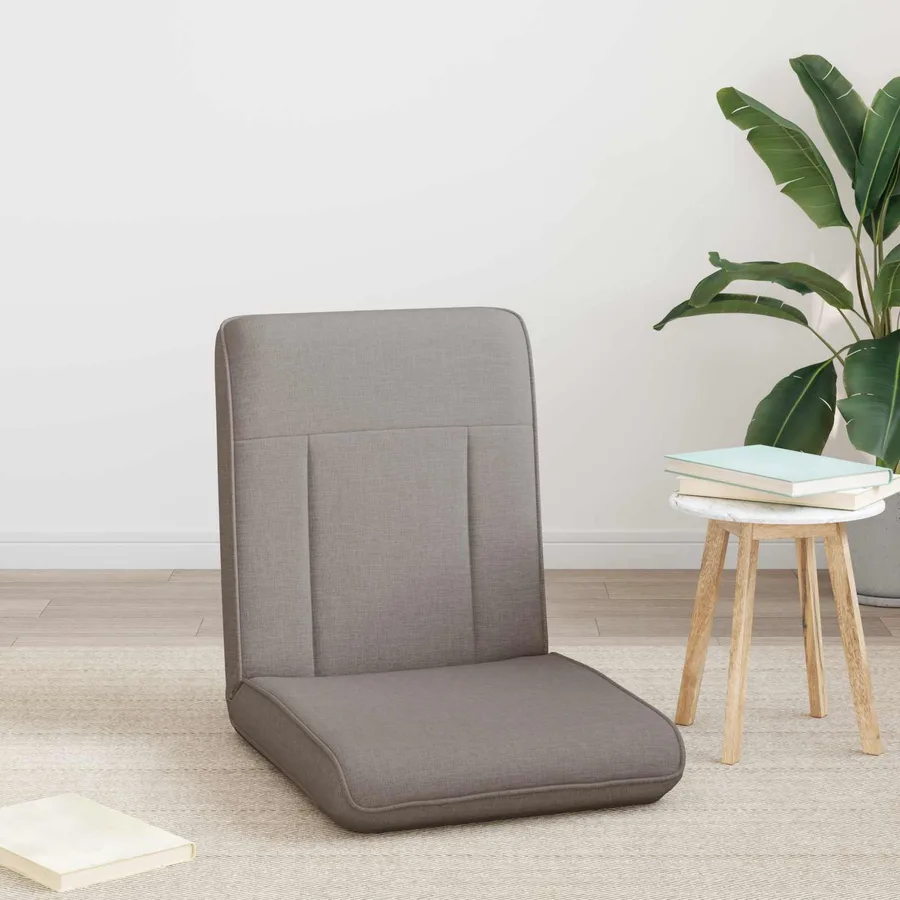 Fauteuil de sol ajustable Taupe Tissu - 3