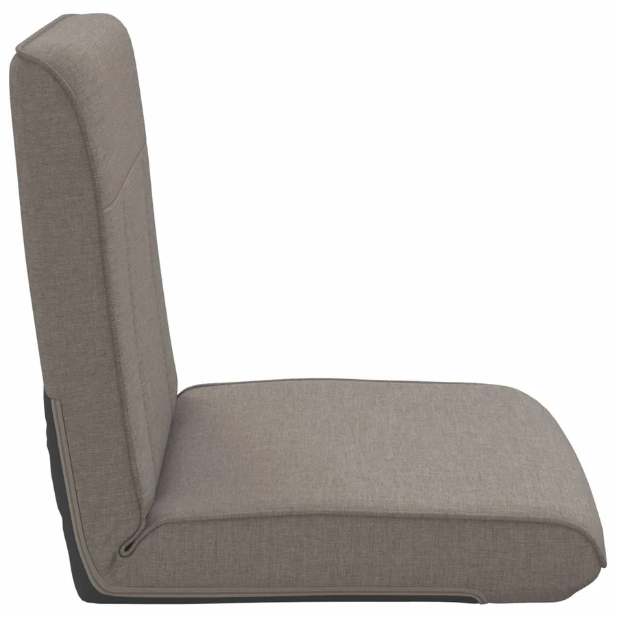 Fauteuil de sol ajustable Taupe Tissu - 5
