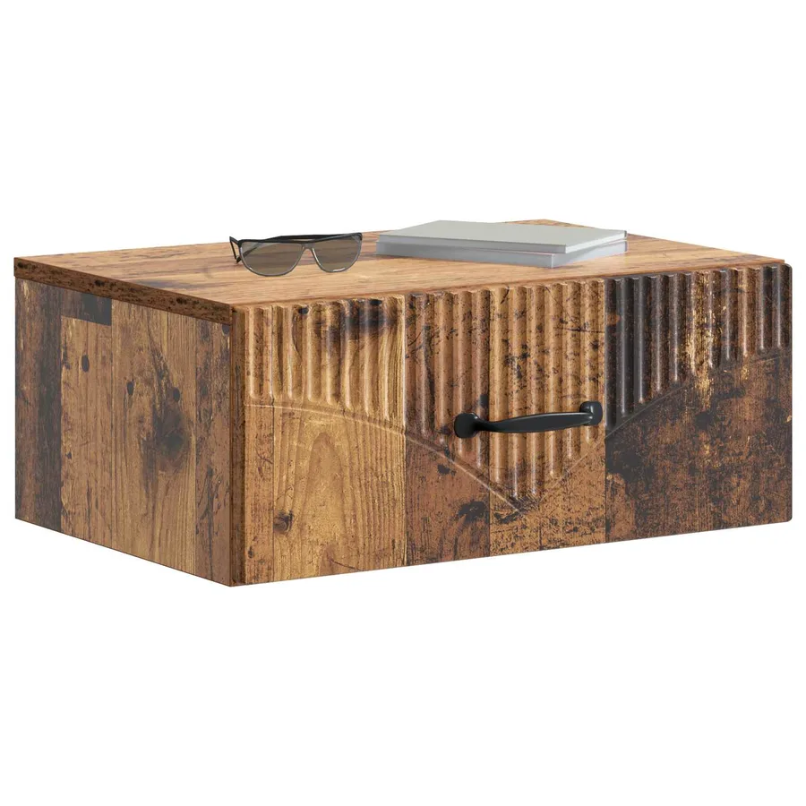 Cabinet de chevet mural Bois ancien 49 x 34,5 x 20 cm - 3