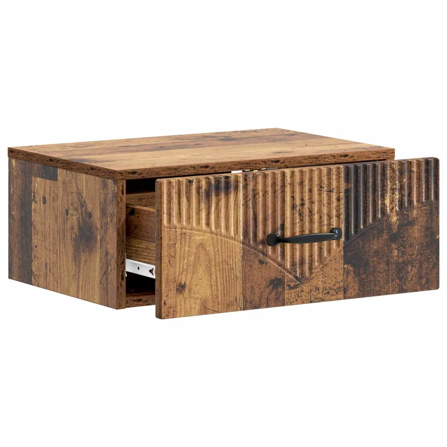 Cabinet de chevet mural Bois ancien 49 x 34,5 x 20 cm - 4