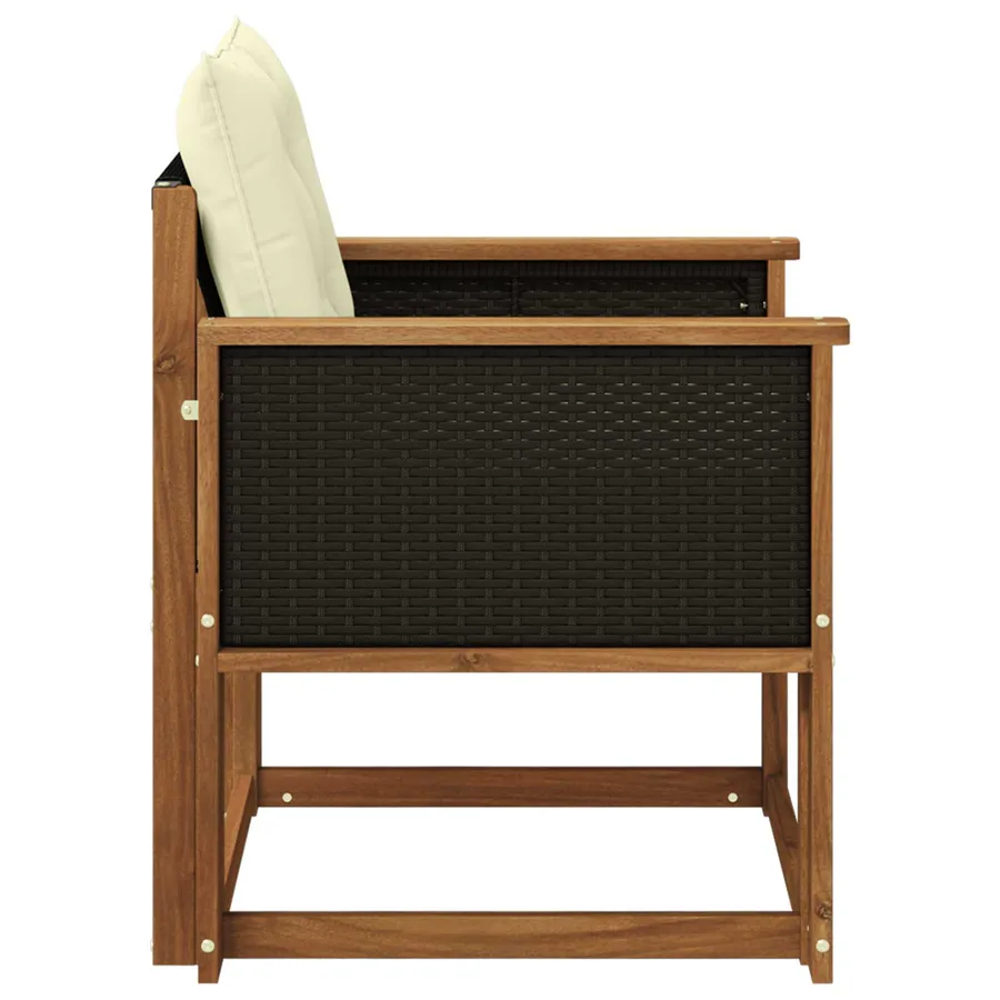 Sofa de milieu extérieur Bois d'Acacia Massif Naturel - 6