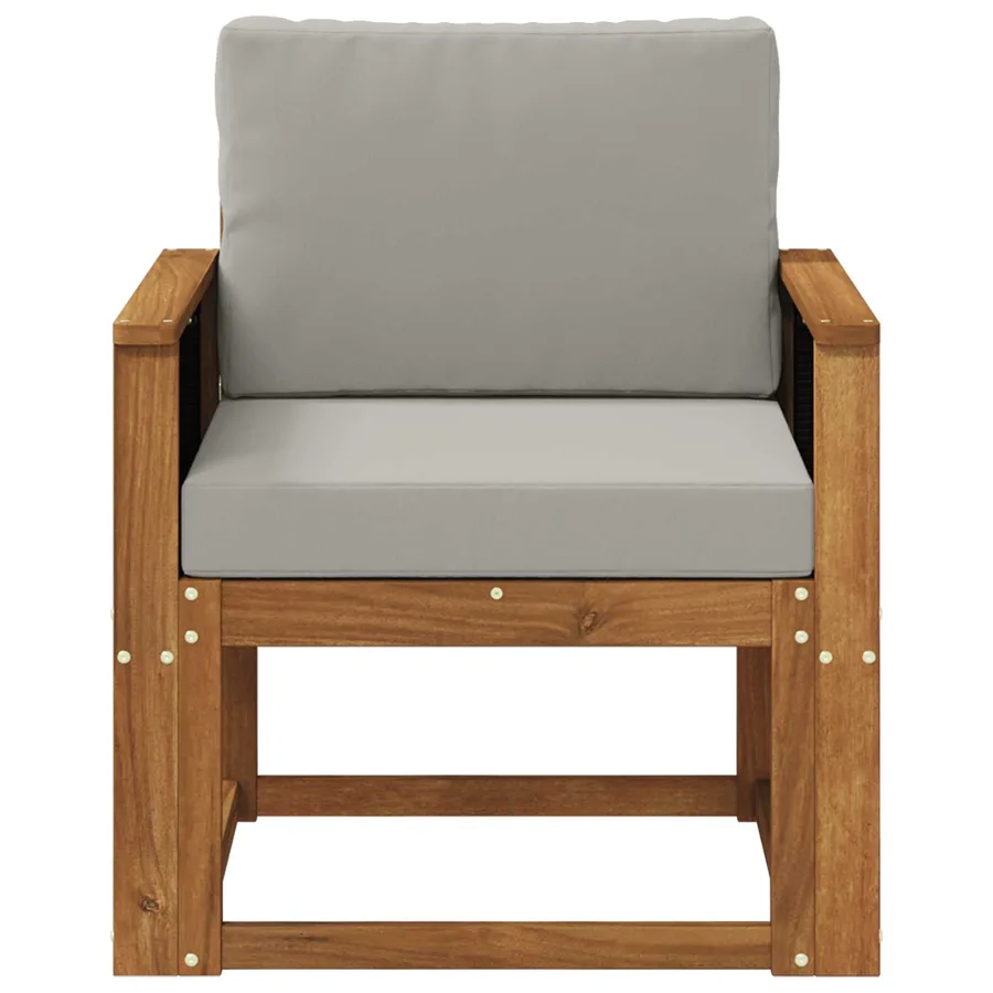Sofa de milieu extérieur Bois d'Acacia Massif Naturel - 3