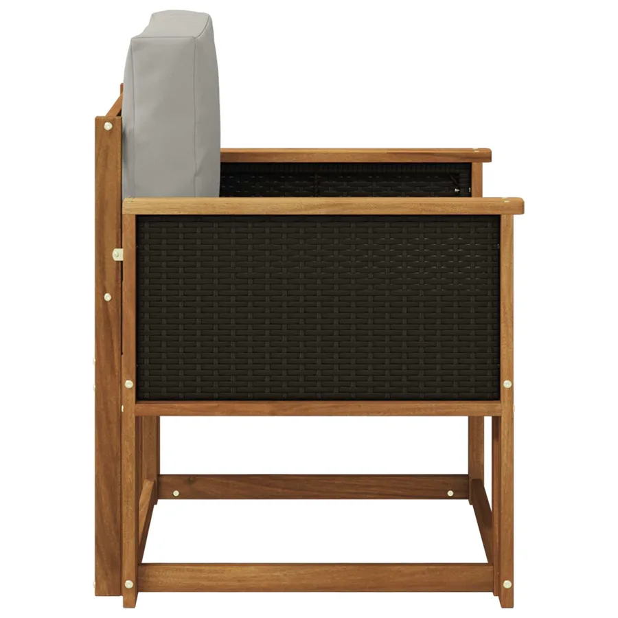 Sofa de milieu extérieur Bois d'Acacia Massif Naturel - 4