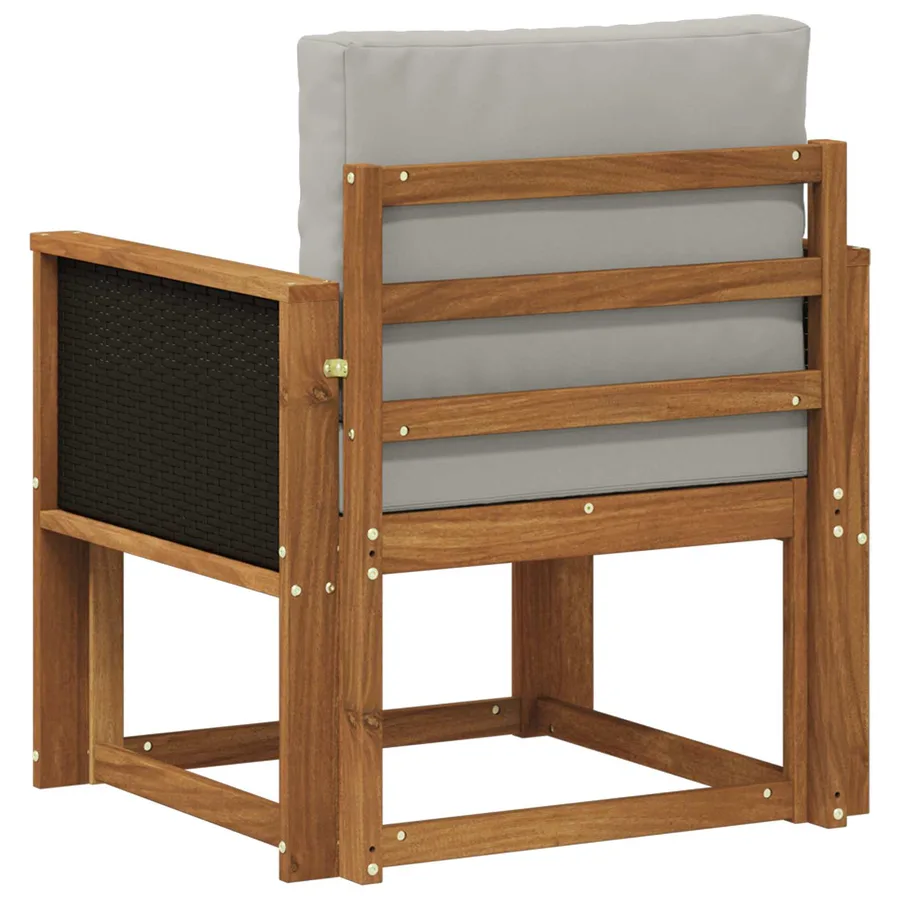 Sofa de milieu extérieur Bois d'Acacia Massif Naturel - 5