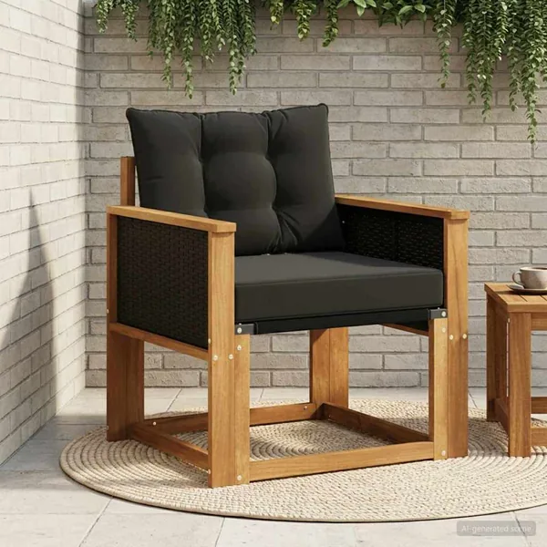 Sofa de milieu extérieur Bois d'Acacia Massif Naturel