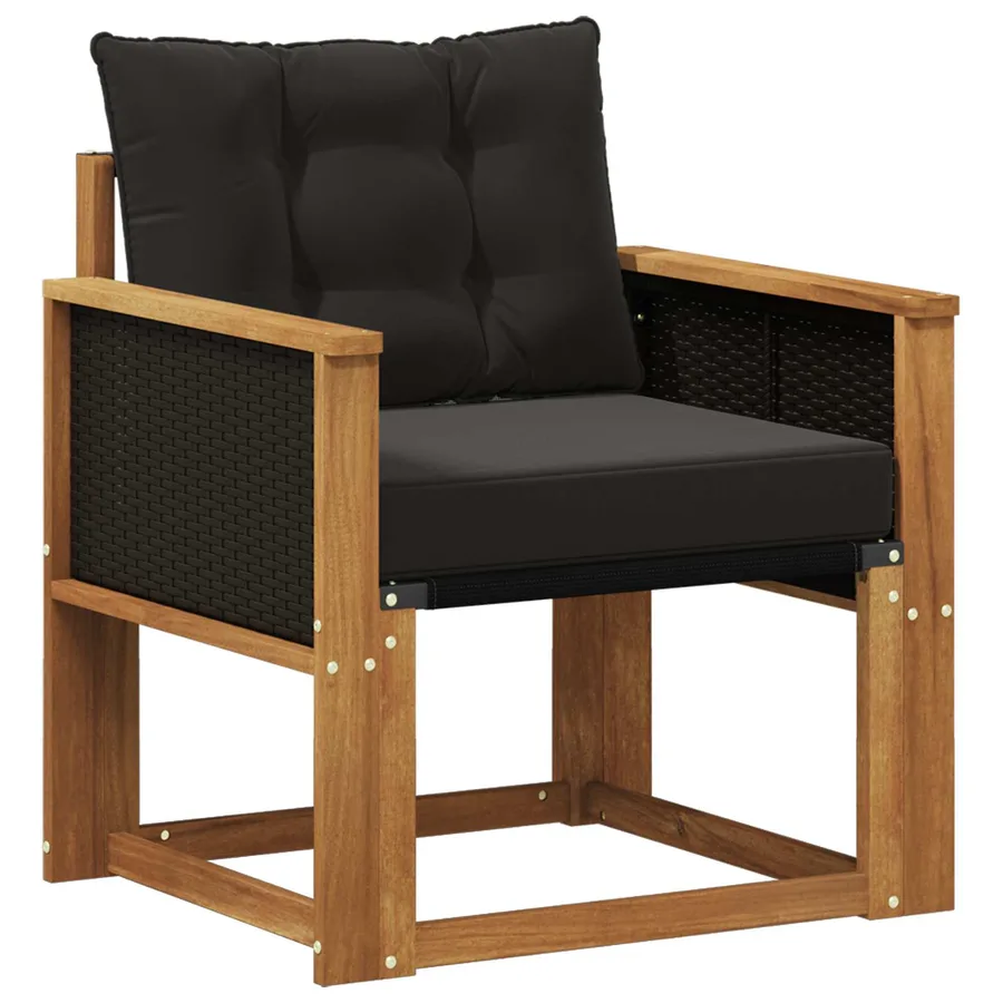 Sofa de milieu extérieur Bois d'Acacia Massif Naturel - 2