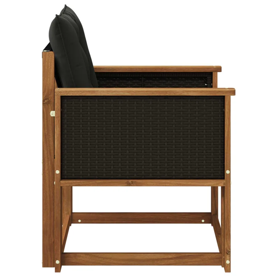 Sofa de milieu extérieur Bois d'Acacia Massif Naturel - 6