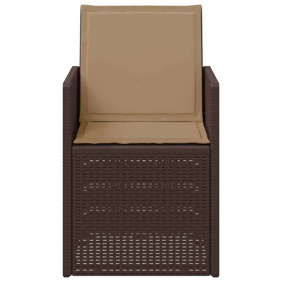 Chaises de jardin salle à manger 2 pcs Marron et anthracite PP - 31