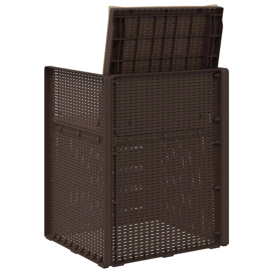 Chaises de jardin salle à manger 2 pcs Marron et anthracite PP - 33