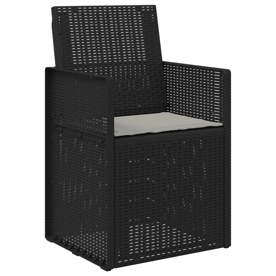 Chaises de jardin salle à manger 2 pcs Marron et anthracite PP - 56