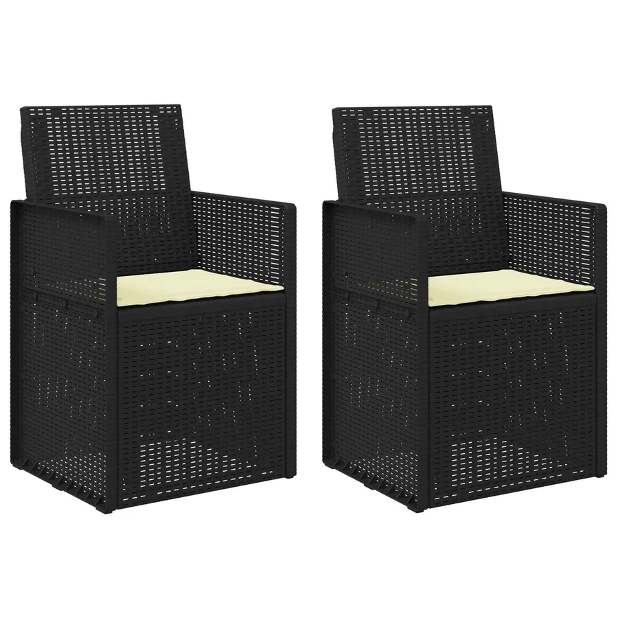 Chaises de jardin salle à manger 2 pcs Marron et anthracite PP - 67