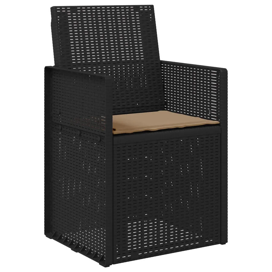 Chaises de jardin salle à manger 2 pcs Marron et anthracite PP - 82